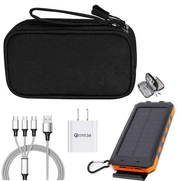 4IN1 Solar Power Bank With Earbud of Travel Tech Kits