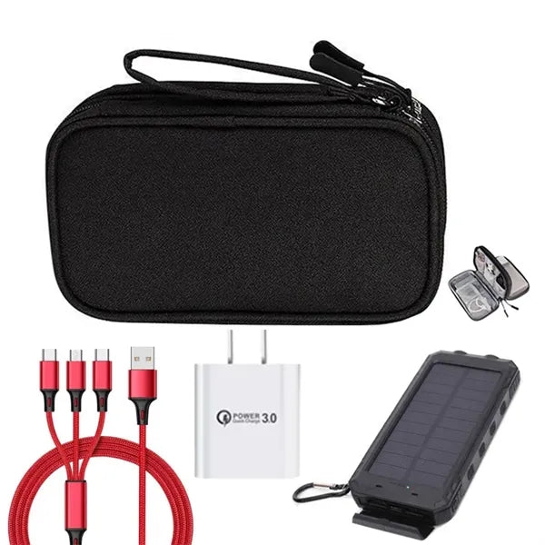4IN1 Solar Power Bank With Earbud of Travel Tech Kits