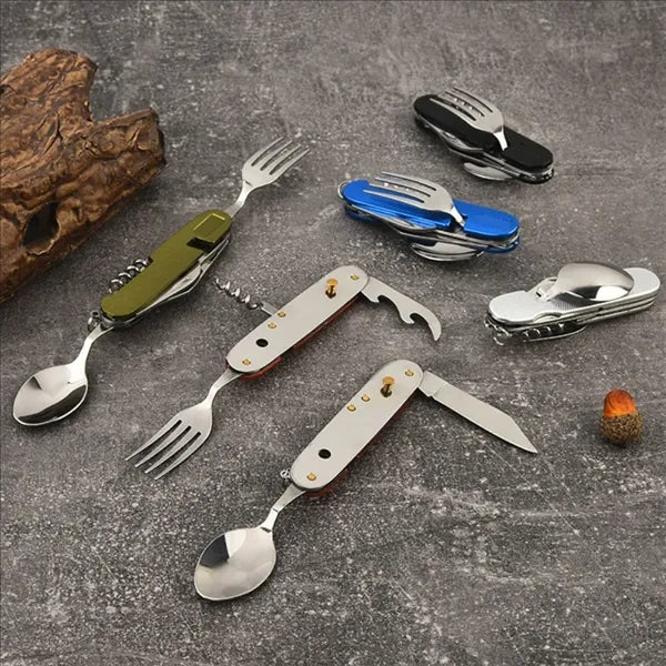 6-In-1 Multifunctional Outdoor Camping Tableware Set