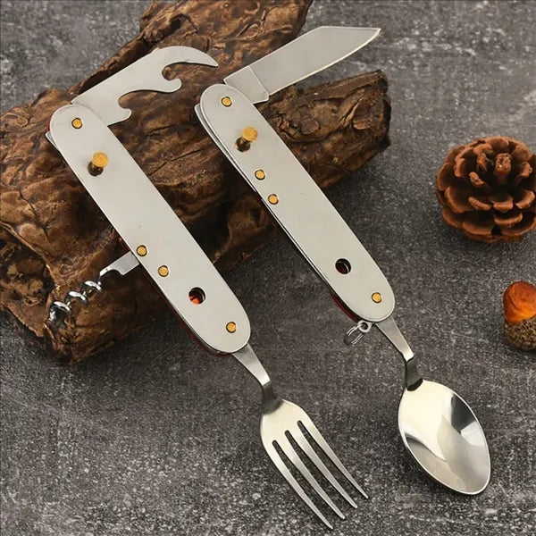 6-In-1 Multifunctional Outdoor Camping Tableware Set