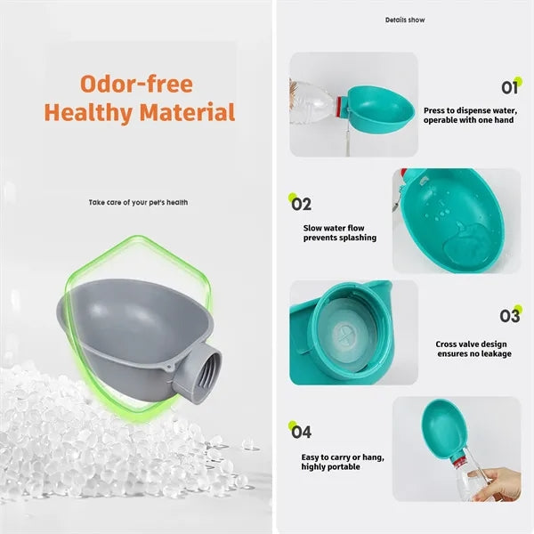 Outdoor Portable Insert Water Bottle Feeder for Pet