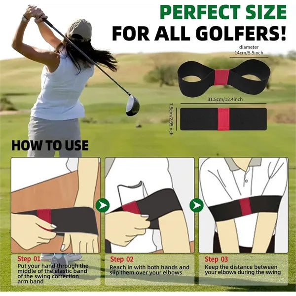 Correcting Arm Band Golf Swing Training Aid