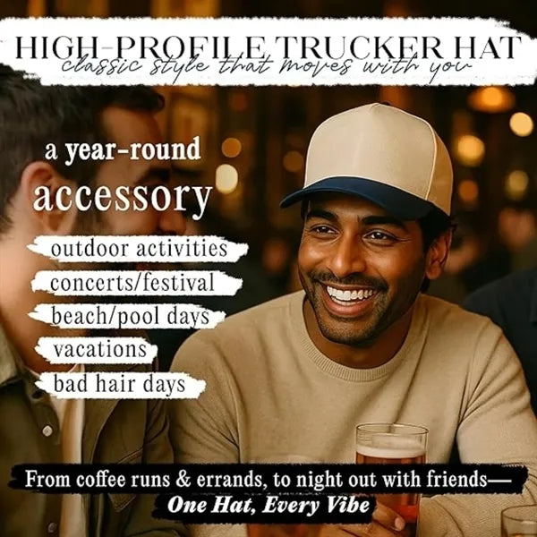 Trucker Hat Two Tone Adjustable Snapback Retro Cap