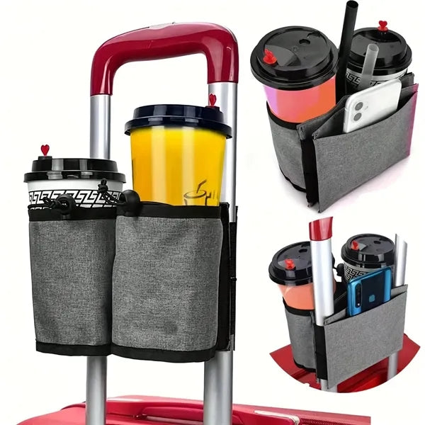 Travel Luggage Cup Holder Drink Carrier Hands Free