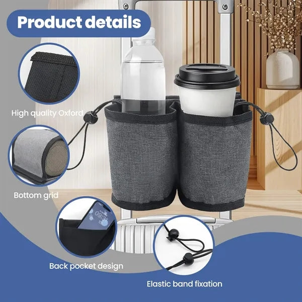 Travel Luggage Cup Holder Drink Carrier Hands Free