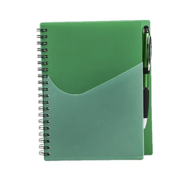 Polypro Notebook With Clear Front Pocket