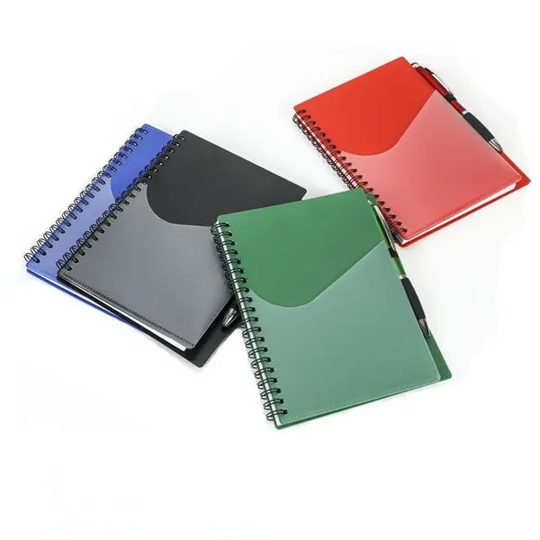 Polypro Notebook With Clear Front Pocket