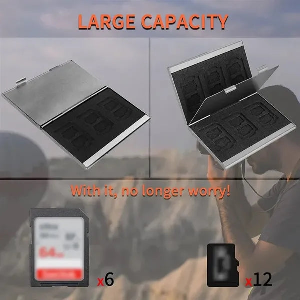 Aluminum SD Card Holder Case