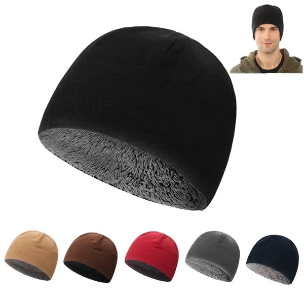 Men's Fleece Winter Beanie Warm Thick Knit Hat