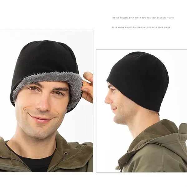 Men's Fleece Winter Beanie Warm Thick Knit Hat