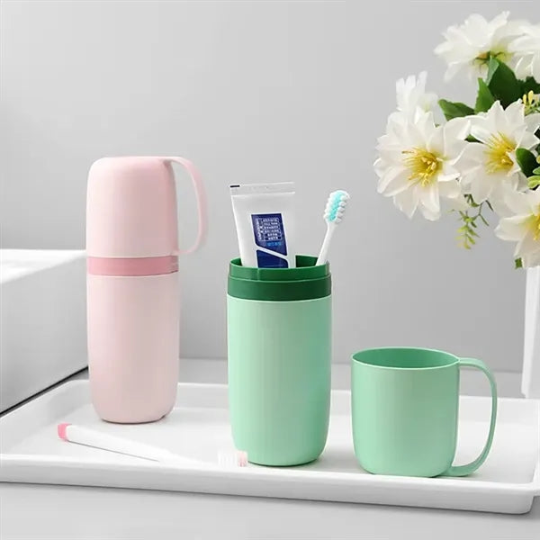 Travel Toothbrush Case with Cup Portable Brush Holder