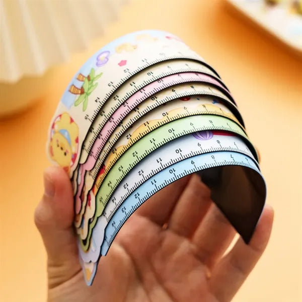 Cartoon Flexible Ruler with Customizable Design and Colors
