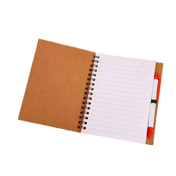 Kraft Paper A5 Wire Bound Journal With Pen