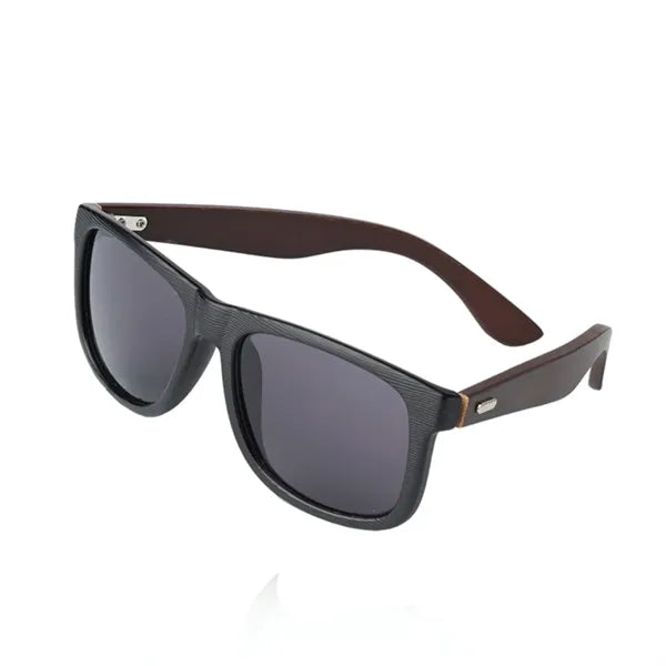 Plastic Frame Bamboo Style Temple Shades
