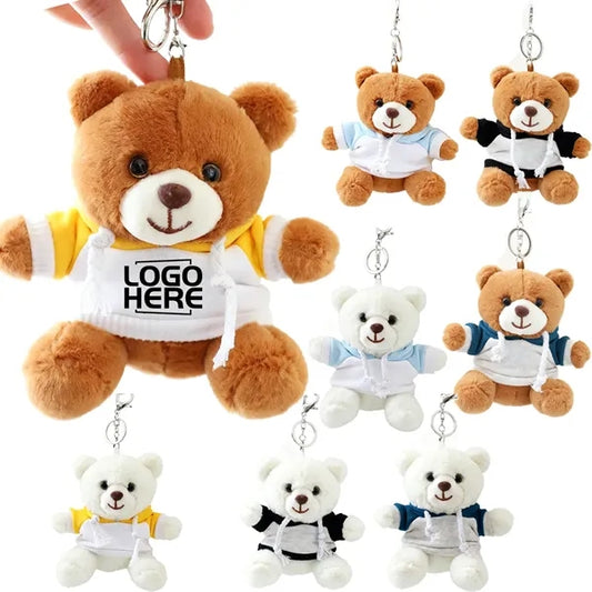 Plush Bear Keychain with Hoodie