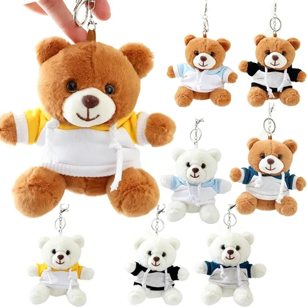 Plush Bear Keychain with Hoodie
