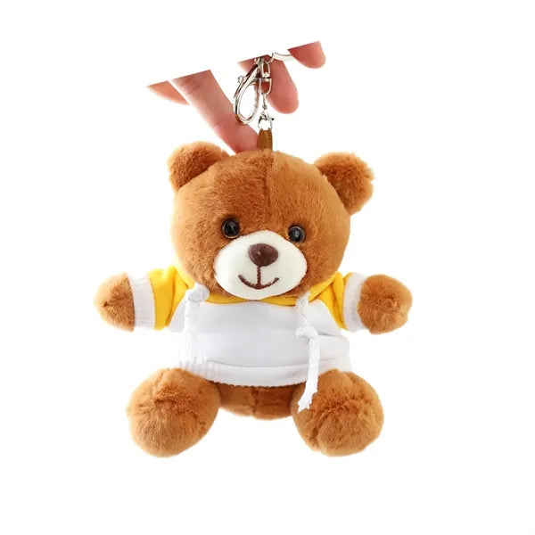 Plush Bear Keychain with Hoodie