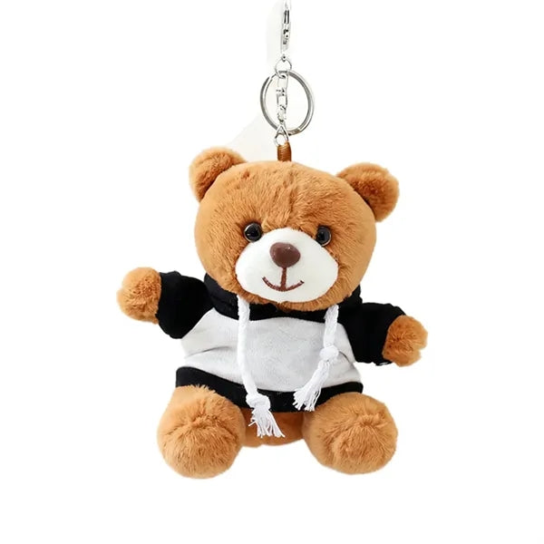 Plush Bear Keychain with Hoodie