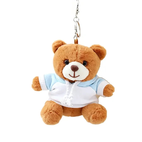 Plush Bear Keychain with Hoodie