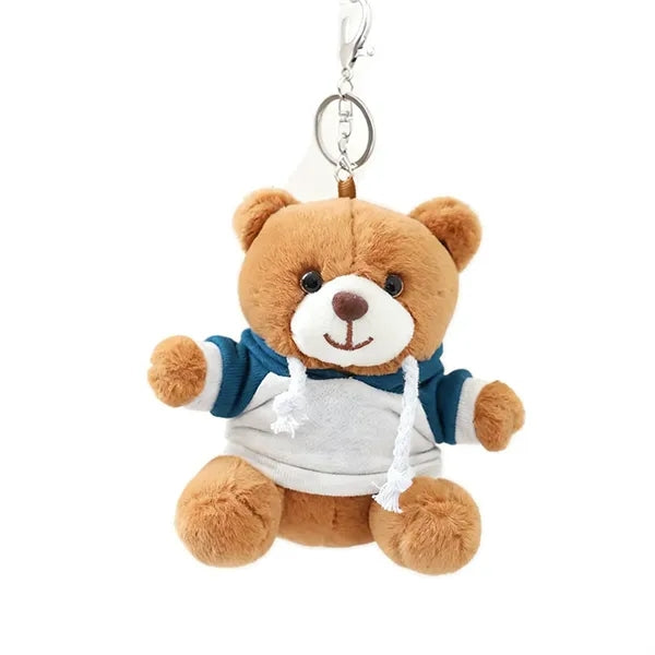 Plush Bear Keychain with Hoodie