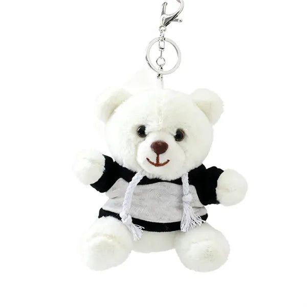 Plush Bear Keychain with Hoodie