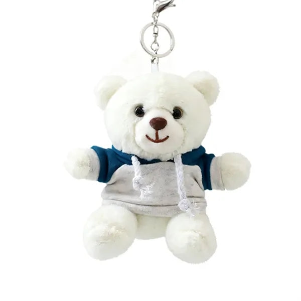Plush Bear Keychain with Hoodie