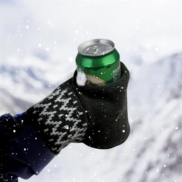 Knit Stitched Drink Mitt Holder