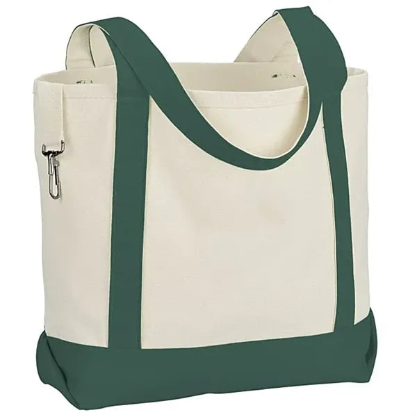 Two-Tone Accent Gusseted Tote Bag