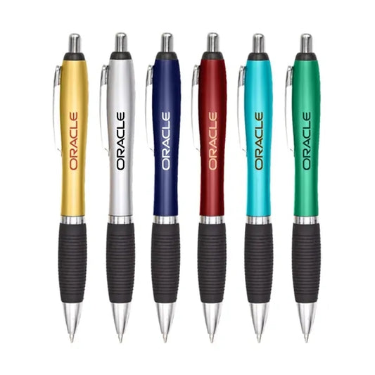 Union Printed - Contour Metallic Grip Click Pen