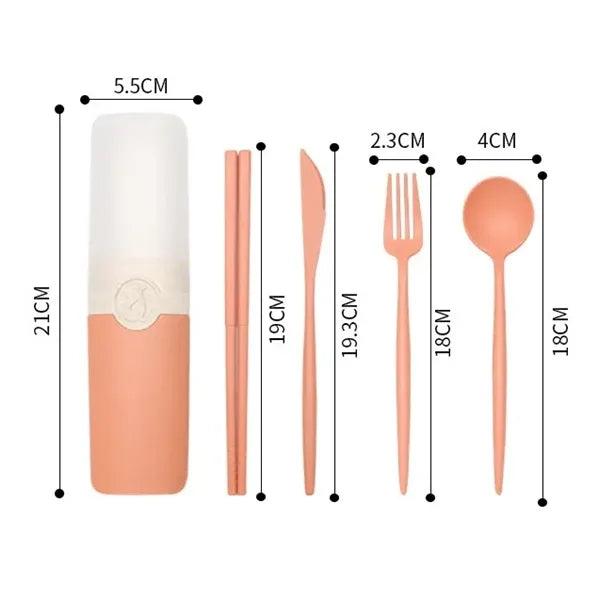 Wheat Straw Portable Cutlery Set