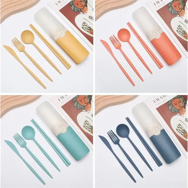 Wheat Straw Portable Cutlery Set