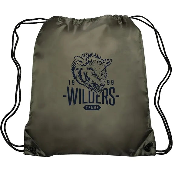 Go-Ez Polyester Drawstring Backpack (1 Color Imprint)