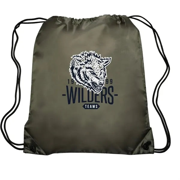 Go-Ez Polyester Drawstring Backpack (1 Color Imprint)