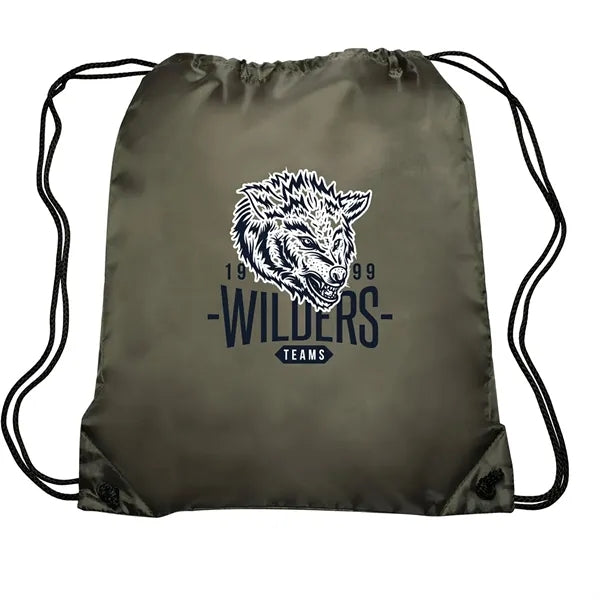 Go-Ez Polyester Drawstring Backpack (2 Color Imprint)
