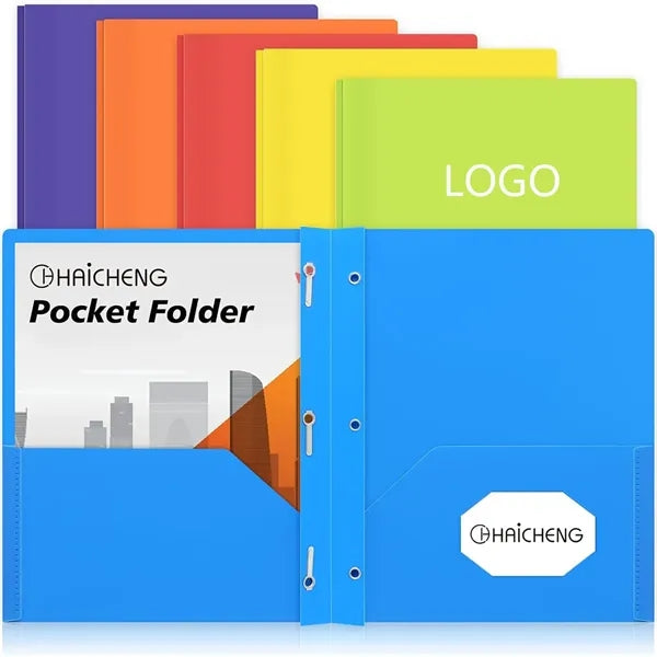 Plastic Folders with 2 Pockets and 3 Prongs