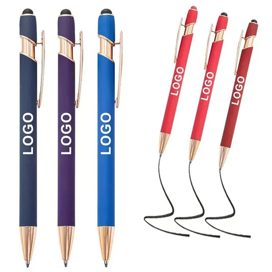 Luxury Ellipse Softy Pen w/Stylus - Laser Engraved