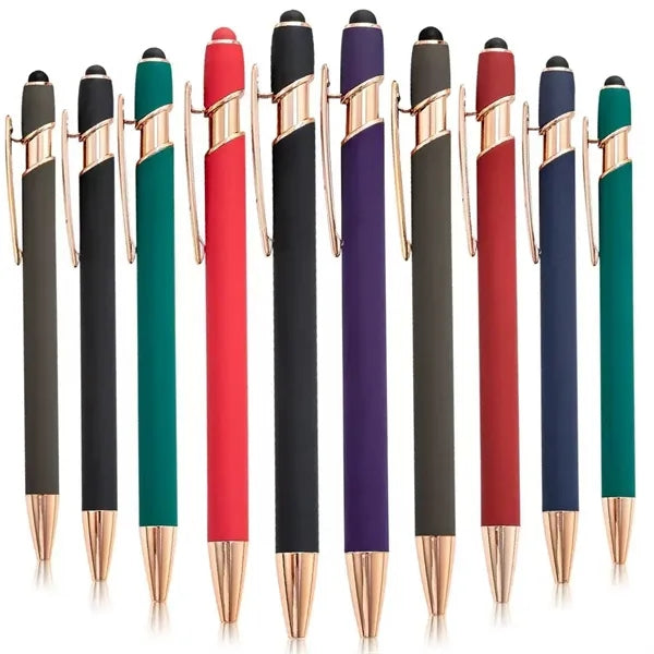 Luxury Ellipse Softy Pen w/Stylus - Laser Engraved
