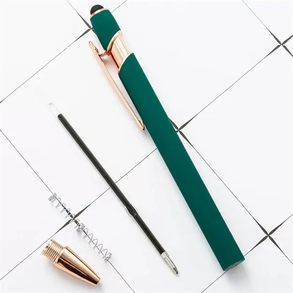 Luxury Ellipse Softy Pen w/Stylus - Laser Engraved