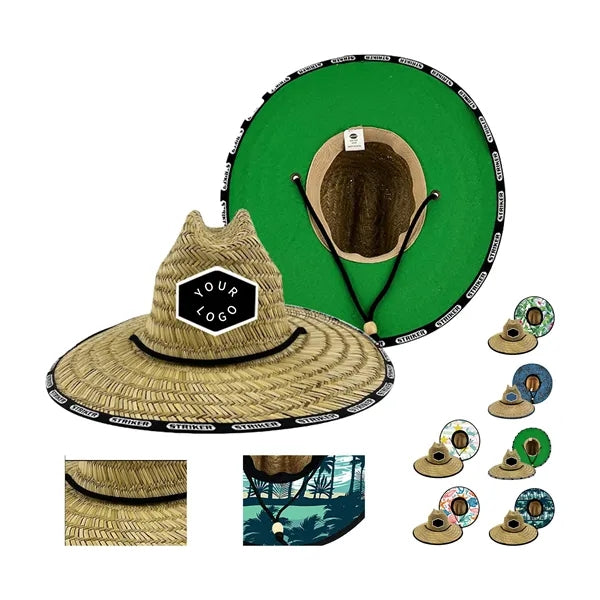 Straw Lifeguard Sun Hat Wide Brim Design