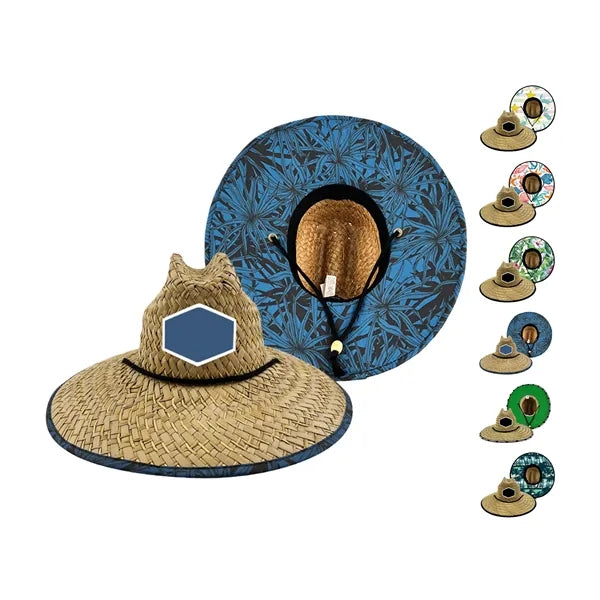 Straw Lifeguard Sun Hat Wide Brim Design