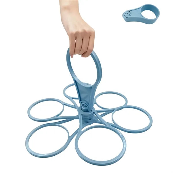 Portable Foldable Cup Holder Six-Cup Drink Carrier