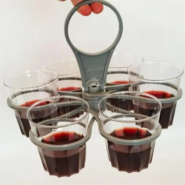 Portable Foldable Cup Holder Six-Cup Drink Carrier