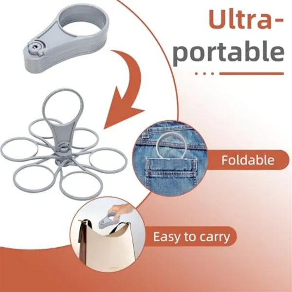 Portable Foldable Cup Holder Six-Cup Drink Carrier