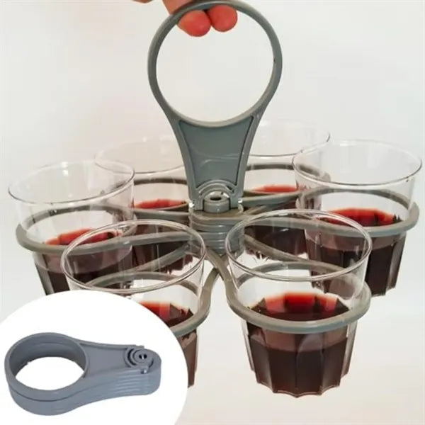 Portable Foldable Cup Holder Six-Cup Drink Carrier