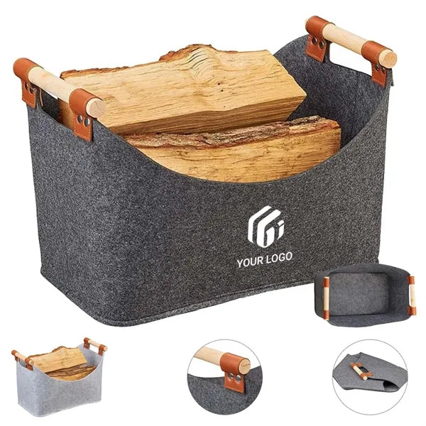 Large Capacity Felt Storage Basket Handheld Shopping Bag