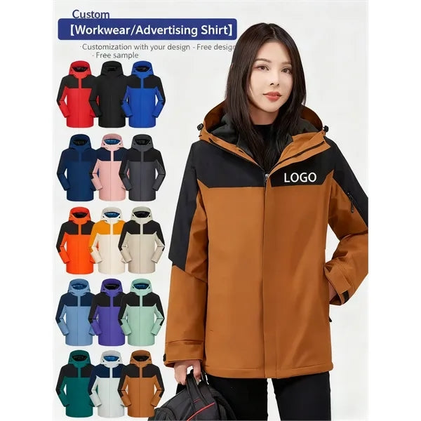 Waterproof, windproof, and warm hooded jacket