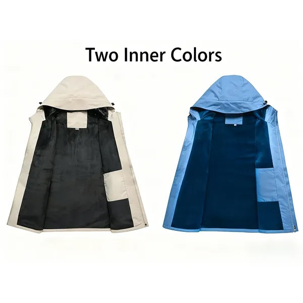 Waterproof, windproof, and warm hooded jacket