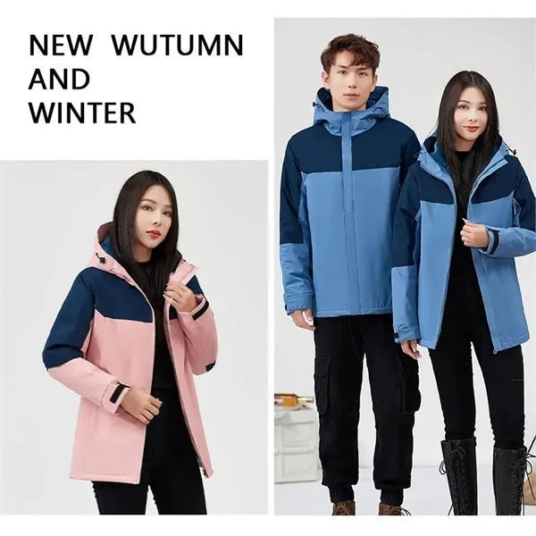 Waterproof, windproof, and warm hooded jacket