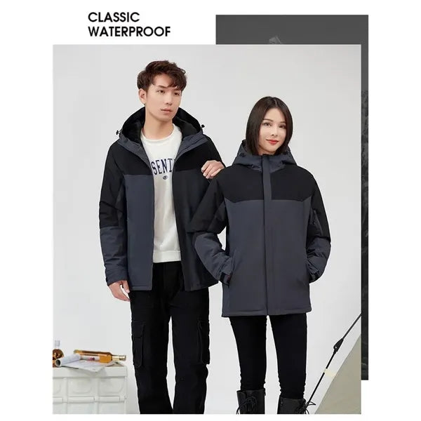Waterproof, windproof, and warm hooded jacket