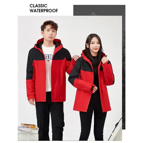 Waterproof, windproof, and warm hooded jacket